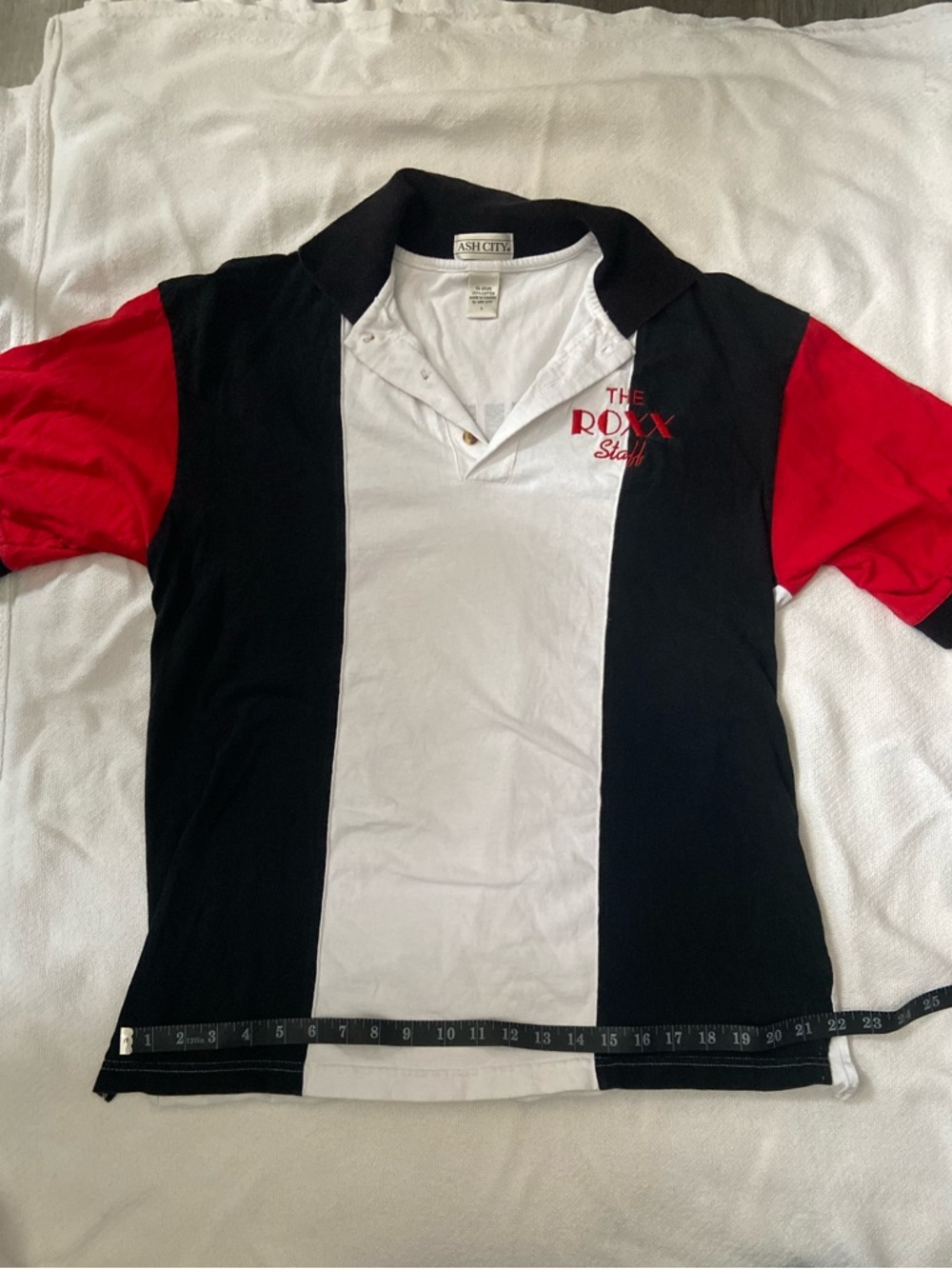 The Roxx Staff Black White Red Polo Shirt